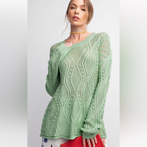 easel Sweaters - 215 ❤️ EASEL KNITTED SWEATER TOP